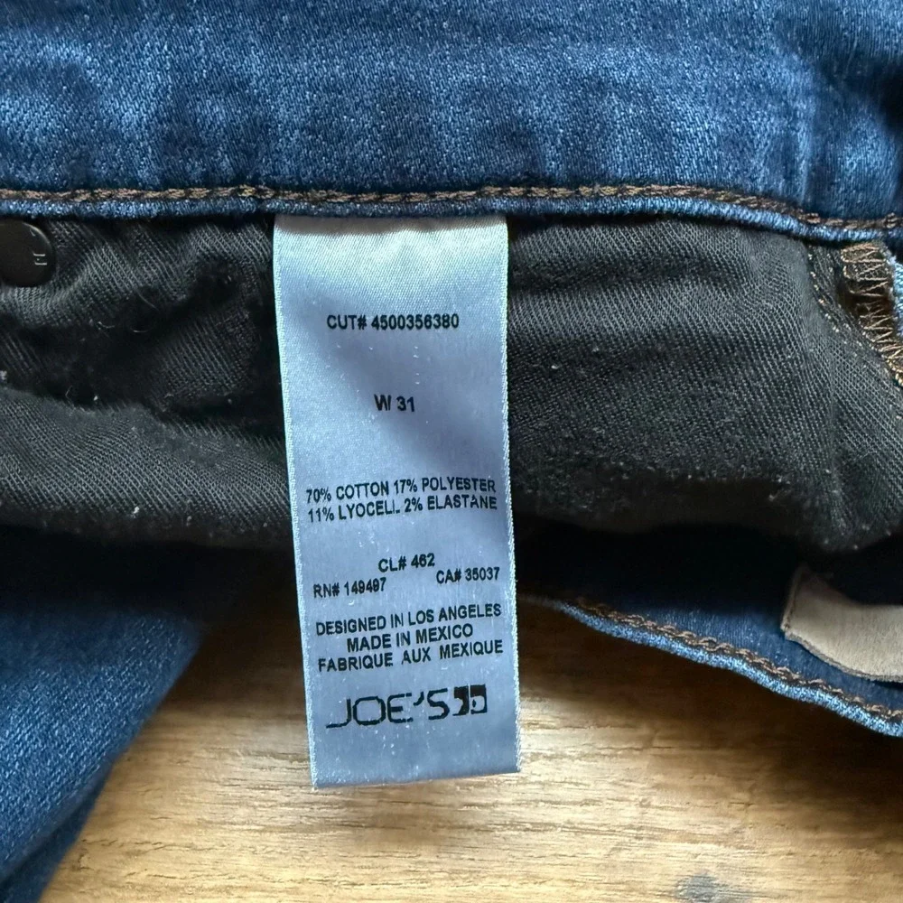 Joe's Jeans Sawyer Slim Straight‎ Mens 31x28.5 Dark Wash Preppy Casual Work READ